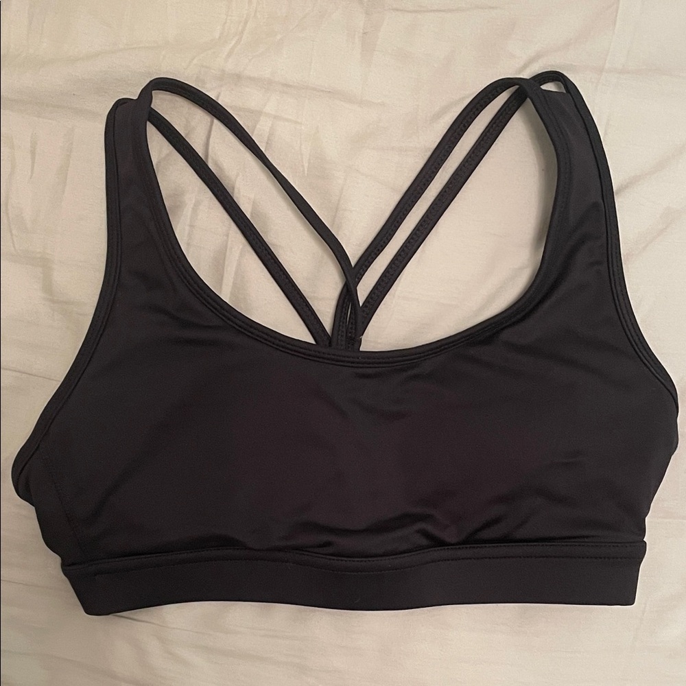 Ptula Active Black Strappy Sports Bra
